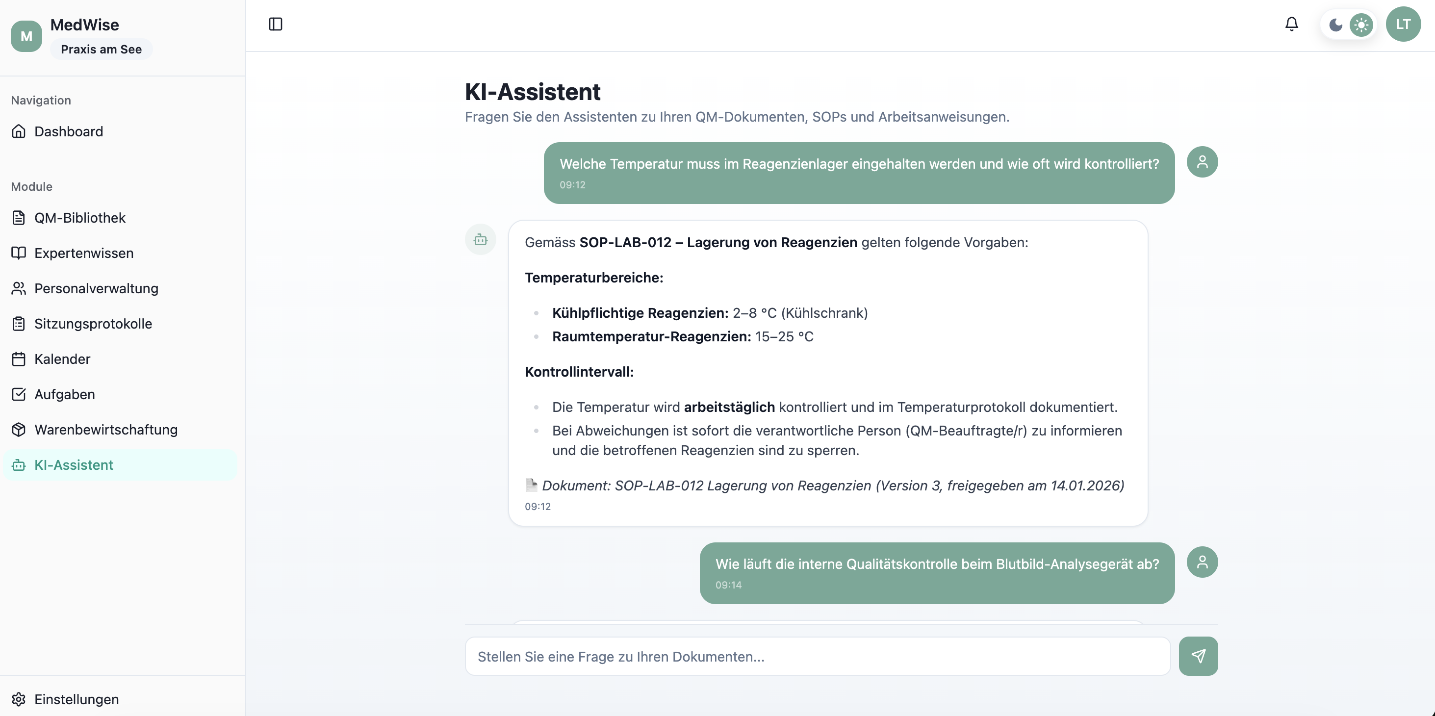 MedWise KI-Assistent für die Arztpraxis